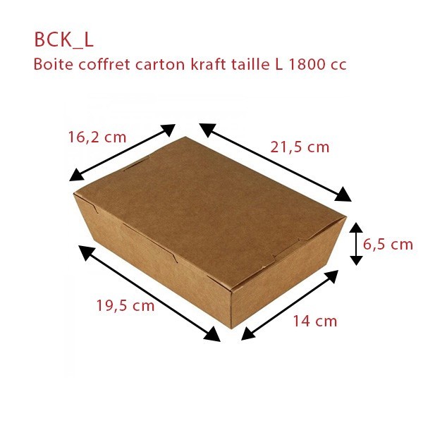 Boite Coffret Carton Kraft - SML Food Plastic