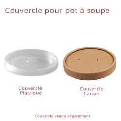 miniature Pot à Soupe Carton Kraft Brun