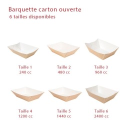 miniature Barquette Carton Kraft Ecologique