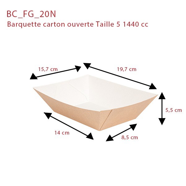 JTNero Barquettes en Carton Kraft 100pcs Boîte à Frites Bol Jetable Carton  Assiette Brune en Carton Papier Recyclable Plateau pour Collations Frites