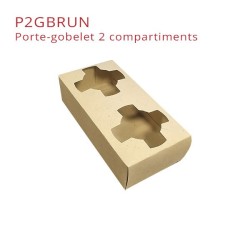 miniature Porte Gobelets Kraft Brun Duo