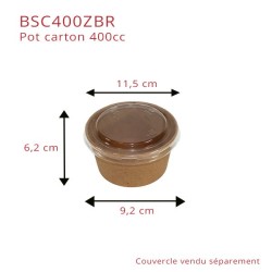miniature Pot Carton Kraft Brun