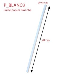 miniature Paille papier bio blanche