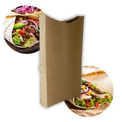 miniature Boite carton kraft tacos