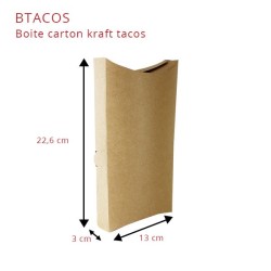 miniature Boite carton kraft tacos