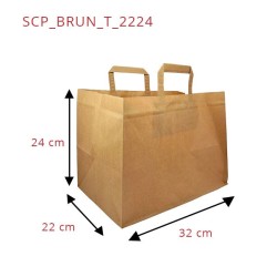 miniature Sac Cabas Papier Kraft Brun