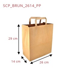 miniature Sac Cabas Papier Kraft Brun