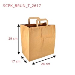 miniature Sac Cabas Papier Kraft Brun