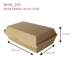 miniature Boite kebab carton