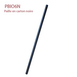 miniature Paille en carton bio noir