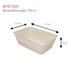 miniature Barquette Pulpe + Couvercle PP