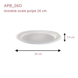 miniature Assiette pulpe ovale