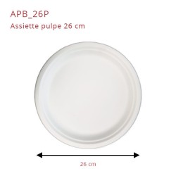 miniature Assiette Pulpe Ronde Blanche