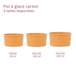 miniature Pot à glace carton