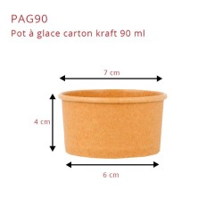 miniature Pot à glace carton