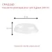 Couvercle pot à glace DÔME PET pour 240 ml