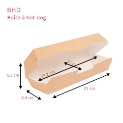 miniature Boite en carton pour hot-dog en micro-cannelure