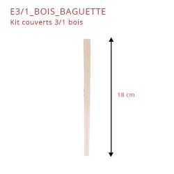 miniature Kit couvert 3 en 1 bois