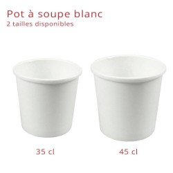 miniature Pot à Soupe Carton Blanc