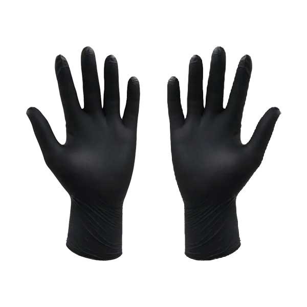 GANT EN NITRILE NOIR 6MIL SANS POUDRE GRADE MÉDICAL «SENTRON» - LARGE - Gants  jetables en nitrile