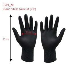 miniature Gant nitrile noir