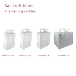 miniature Sac Cabas Papier Kraft Blanc