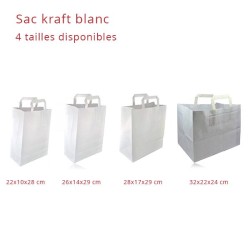 Sachet papier blanc simple pas cher