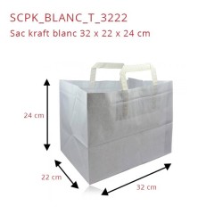 miniature Sac Cabas Papier Kraft Blanc