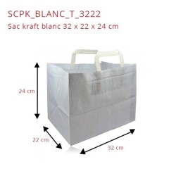 miniature Sac Kraft Papier Blanc Cabas