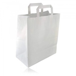 miniature Sac Cabas Papier Kraft Blanc