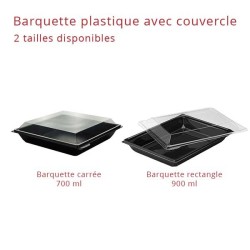 miniature Barquette salade carrée Takipack + couvercle