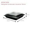 Barquette salade carrée Takipack + couvercle