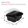 Barquette Plastique Archipack noire + couvercle