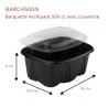 Barquette Plastique Archipack noire + couvercle