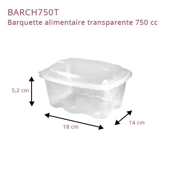 zoom Barquette Plastique Archipack + couvercle