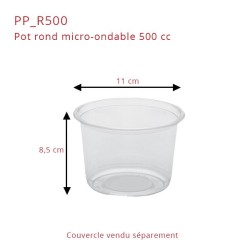 miniature Pot Rond Micro-Ondable