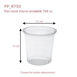 miniature Pot Rond Micro-Ondable