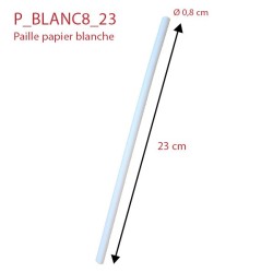 miniature Paille papier bio blanche