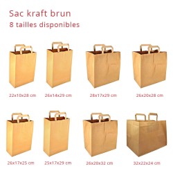 miniature Sacs Krafts Papier Brun Cabas