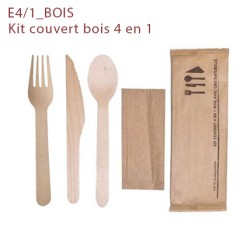 miniature Kit Couverts 4 en 1 bois