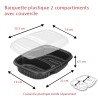 Barquette 2 compartiments Cookipack