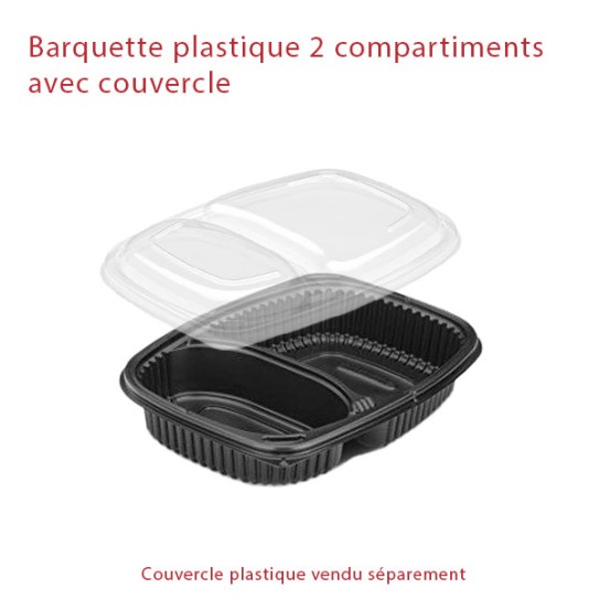 Barquette 2 compartiments Cookipack - SML Food Plastic