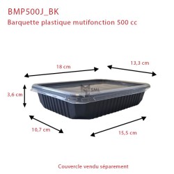 miniature Barquette Plastique Multifonction Noire