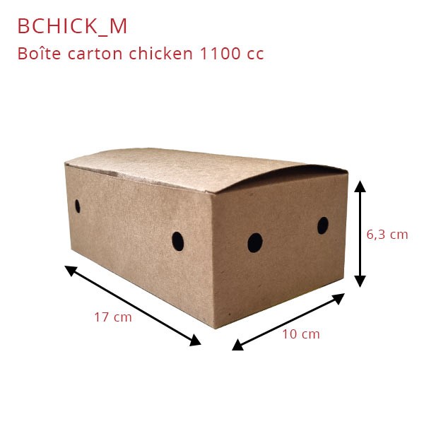 Boite carton kraft chicken