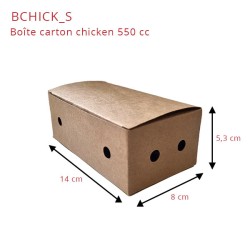 miniature Boite carton kraft chicken