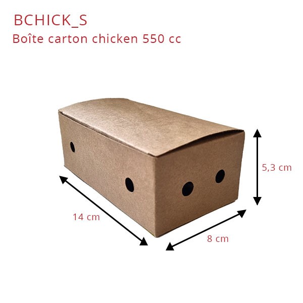 Boite carton kraft chicken