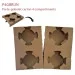 Porte gobelet 4 compartiments kraft brun P4GBRUN séparable