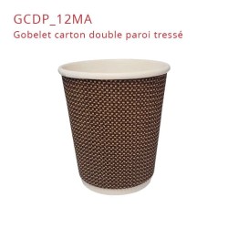 miniature Gobelet carton double paroi tressé