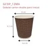Gobelet carton double paroi tressé