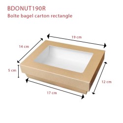 miniature Boite Bagel Carton Rectangle